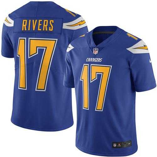 Nike Men & Women & Youth Chargers 17 Philip Rivers Electric Blue Color Rush Limited Jersey,We sell and wholesale Nike Men & Women & Youth Chargers 17 Philip Rivers Electric Blue Color Rush Limited Jersey on line form chian!